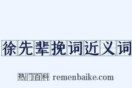 徐先辈挽词近义词是什么意思的图片